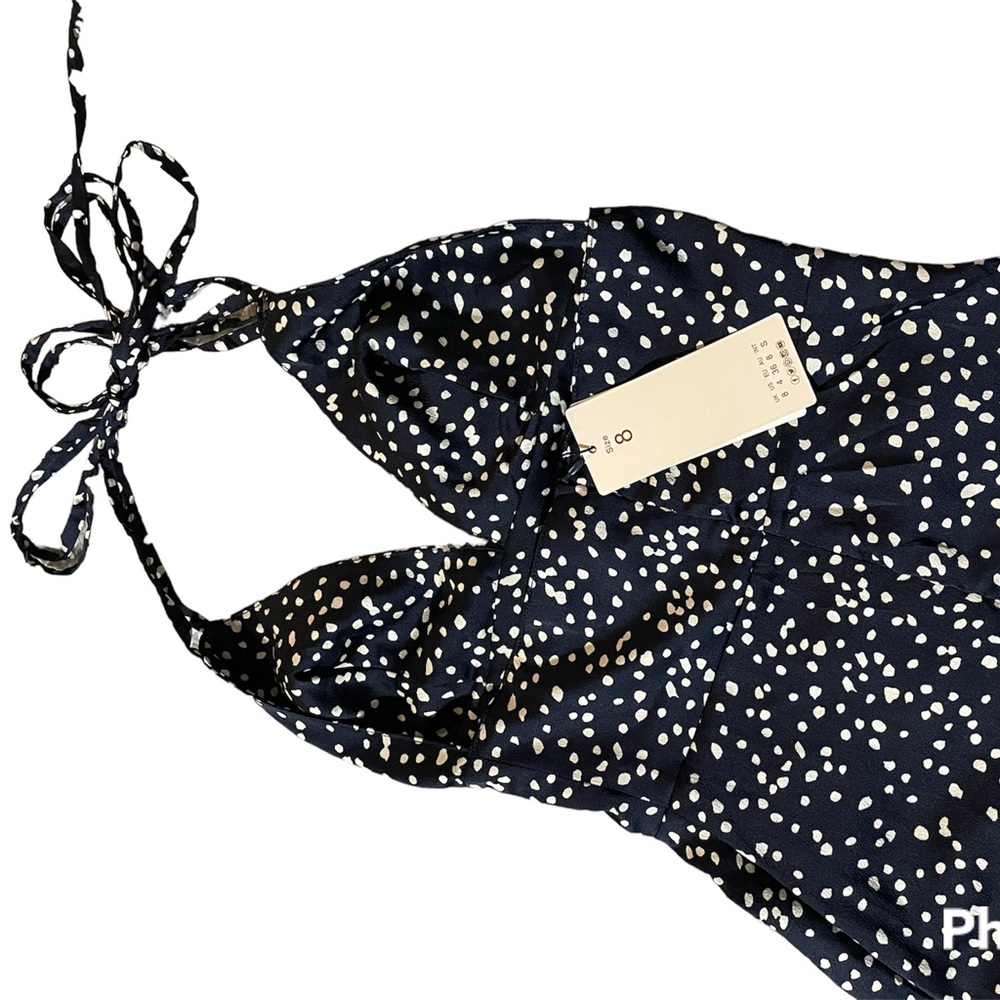 Beautiful Navy Blue Polka Dot Dress
